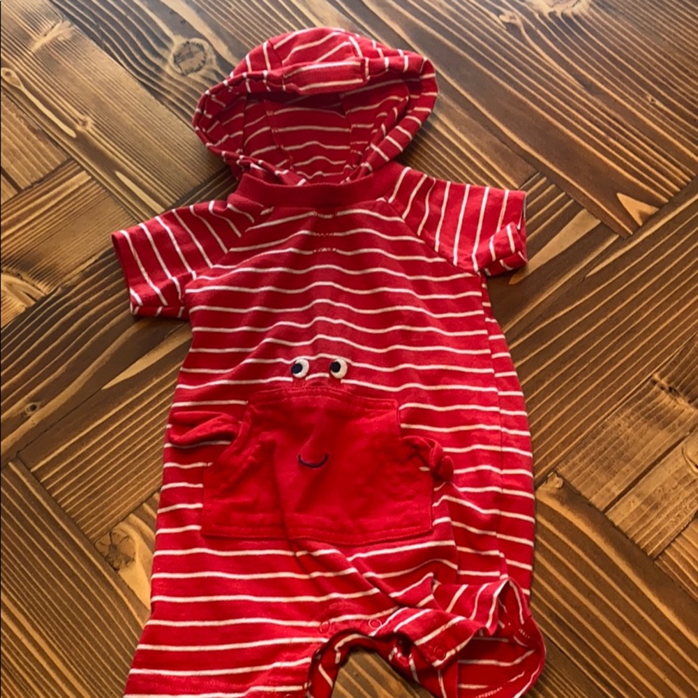Lobster onesie with hood